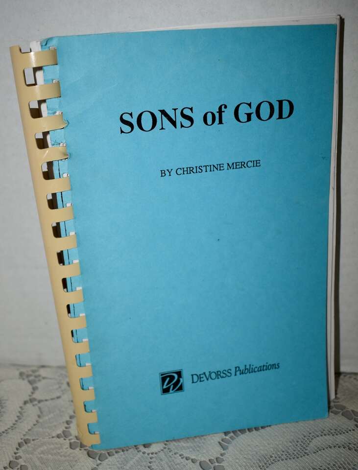 SONS OF GOD BY CHRISTINE MERCIE- 1994- SPIRAL PAPER BOOKLET