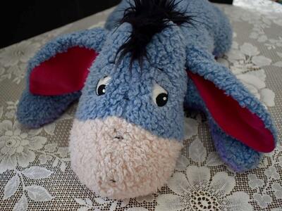 LARGE COLLECTIBLE 21 INCH DISNEY STUFFED BIG HUGS EEYORE PLUSH DOLL TOY In Wonderul CondItion