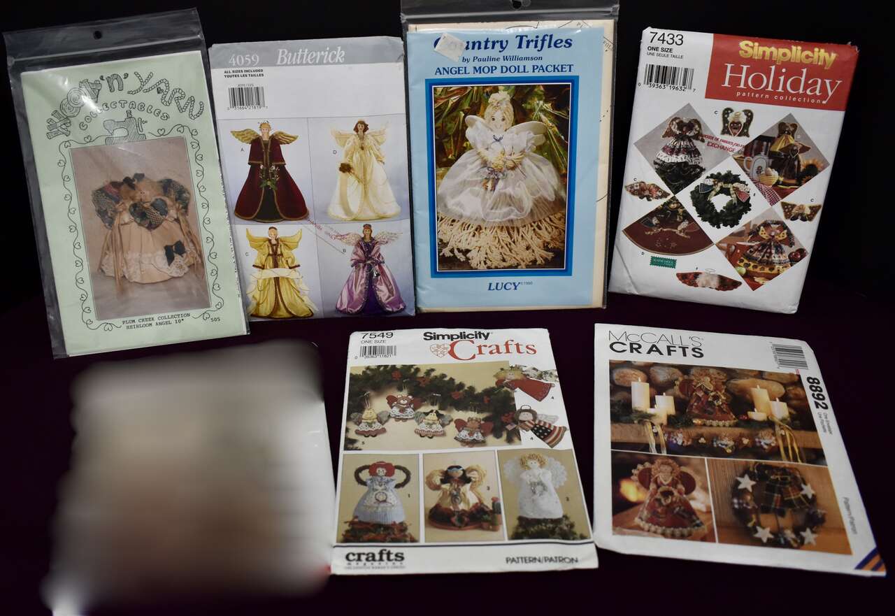 Several Really Pretty And Fun Fabric Angel Patterns And More to Sew And Make For Christmas OR Year Round Decor