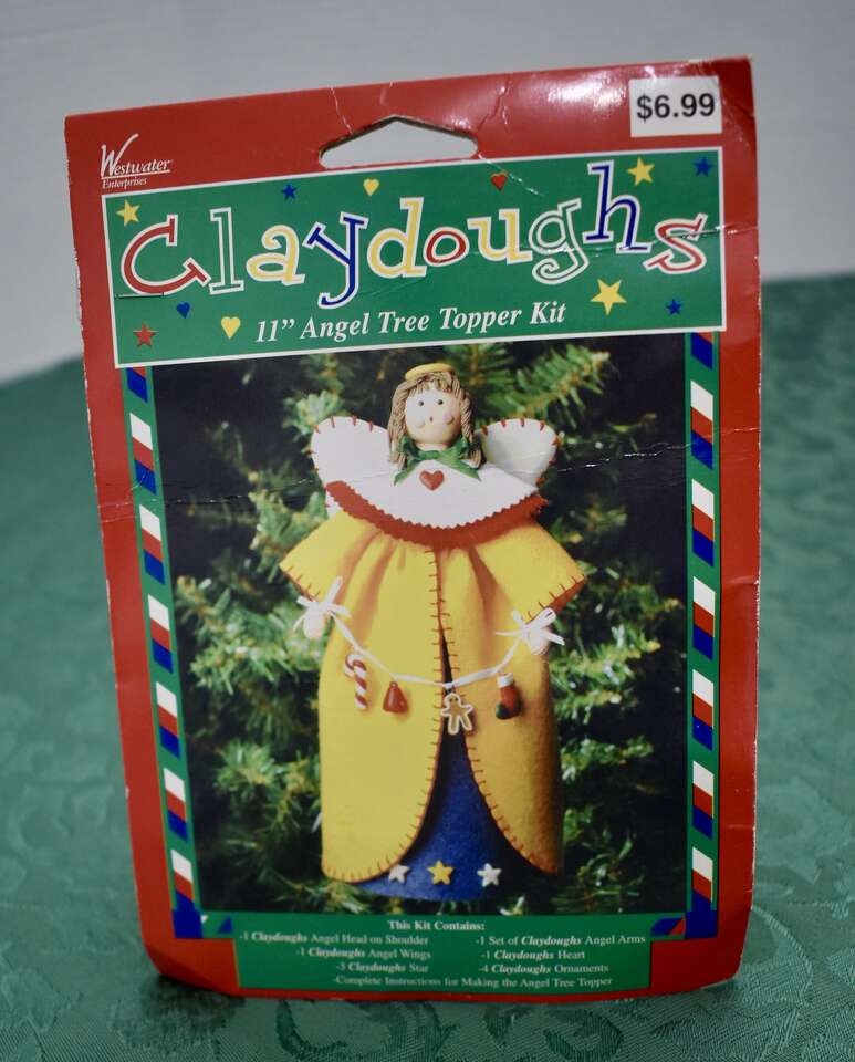 11 Inch Tall Angel Tree Topper Doll Kit With Instructions And Fun Pre Made Pieces By Claydoughs New In Its’ Package