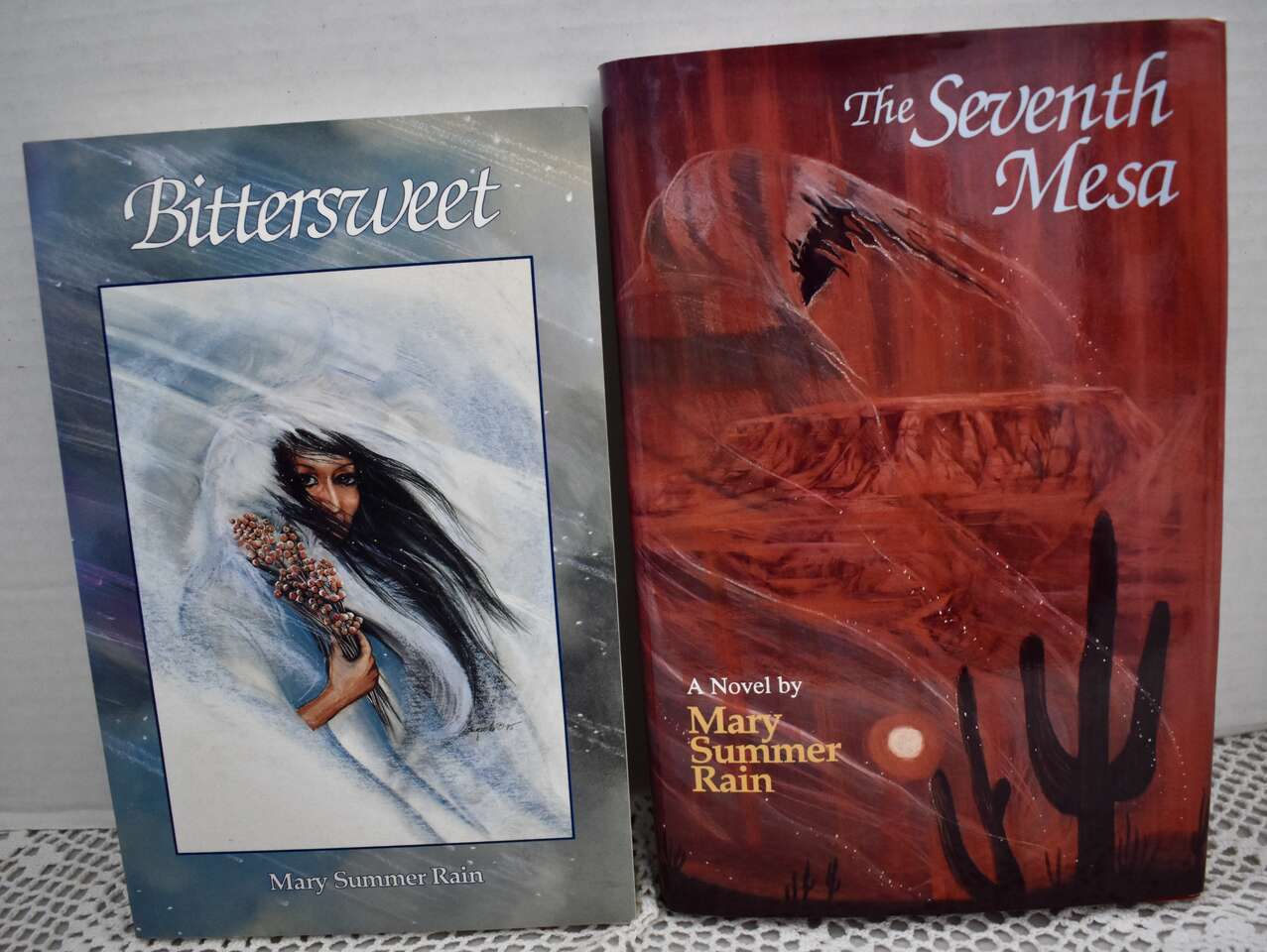 Set Of Two Really Great Books By Mary Summer Rain - Bittersweet -1995 And The Seventh Mesa -1994