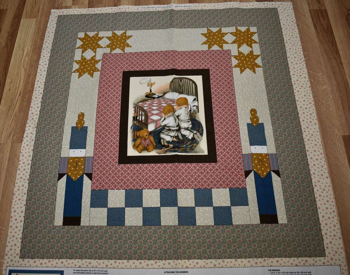 Cotton Panel To Make A Baby OR Childs Quilt, A Lap Quilt Or A Wall Hanging By Timbleberries