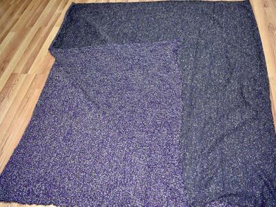 A Warm Black / Purple With Multi Colors Knit / Nylon Type Fabric To Make A Pretty Jacket Or Skirt Or Even Fun Doll Clothes