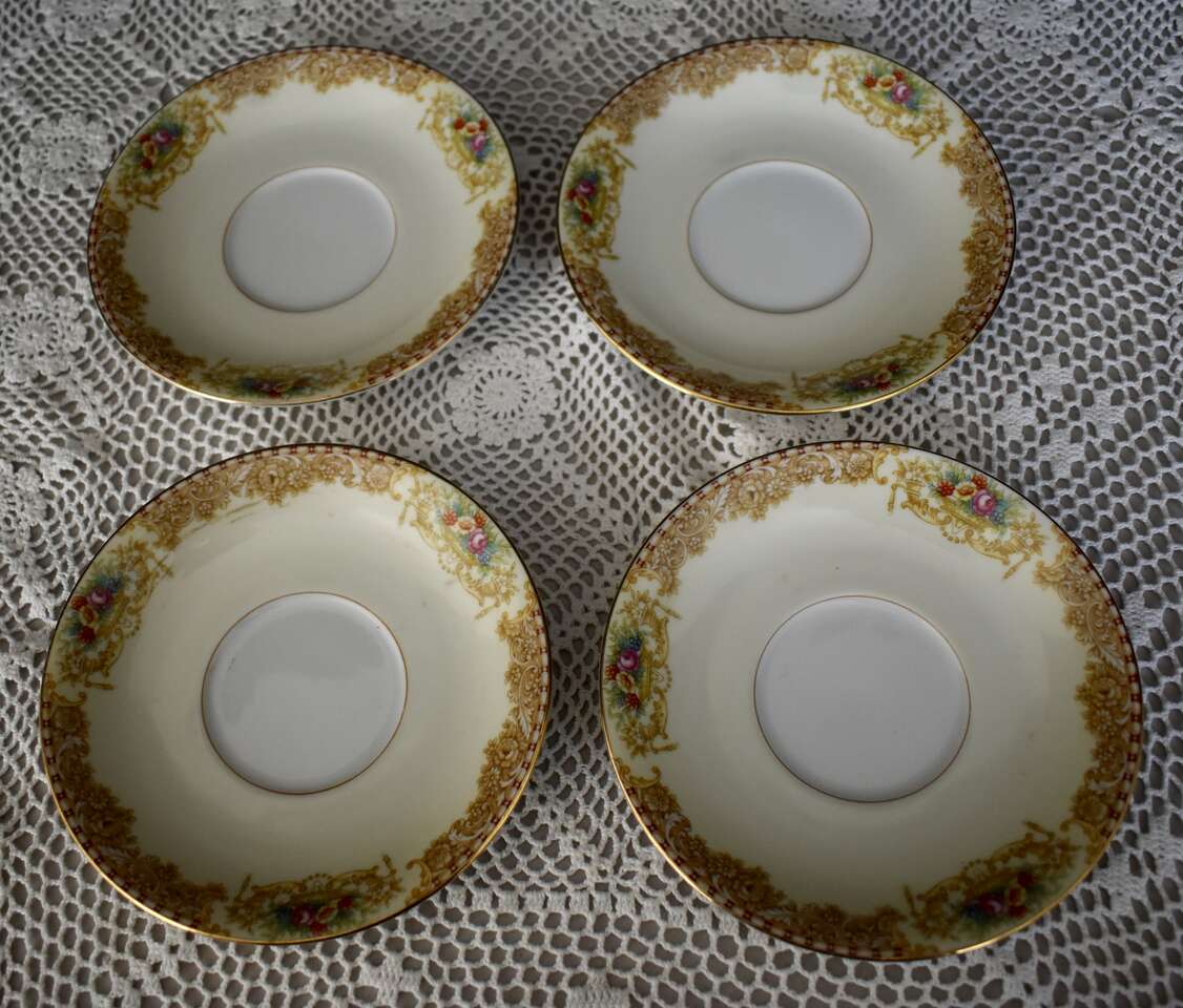ASSORTED ANTIQUE SMALLER TEA CUP SIZE PLATES FOR TEA PARTIES IN DIFFERENT SIZES AND COLORS