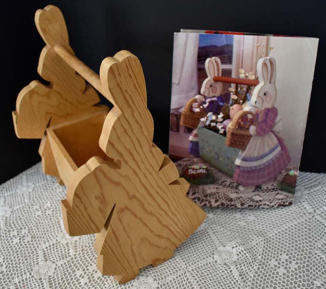 Wooden Rabbit Basket To Paint Plus The Booklet With Painting Instructions And More