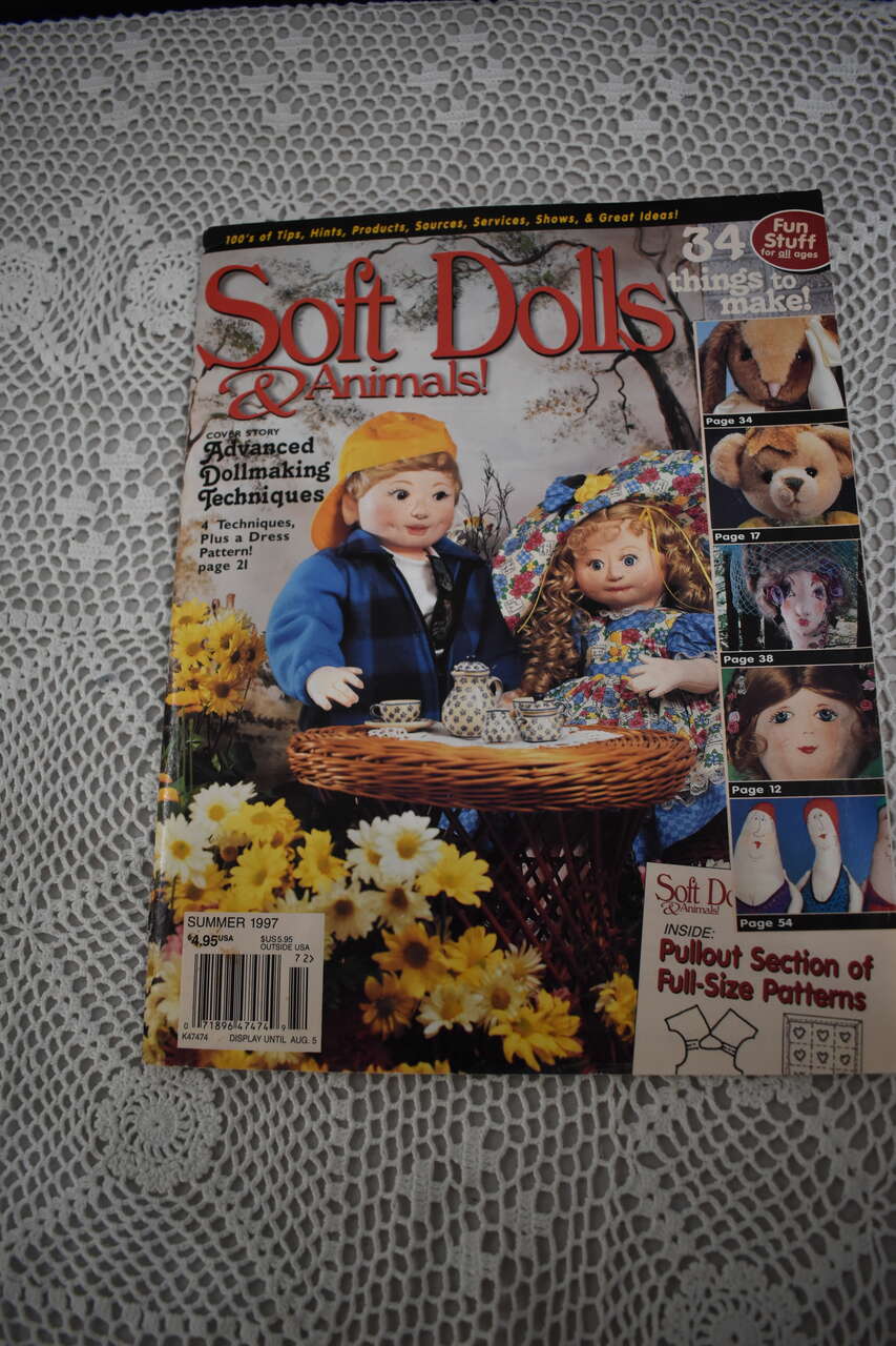 Soft Dolls And Animals Craft Magazine That Is Filled With Patterns For Making Them and More