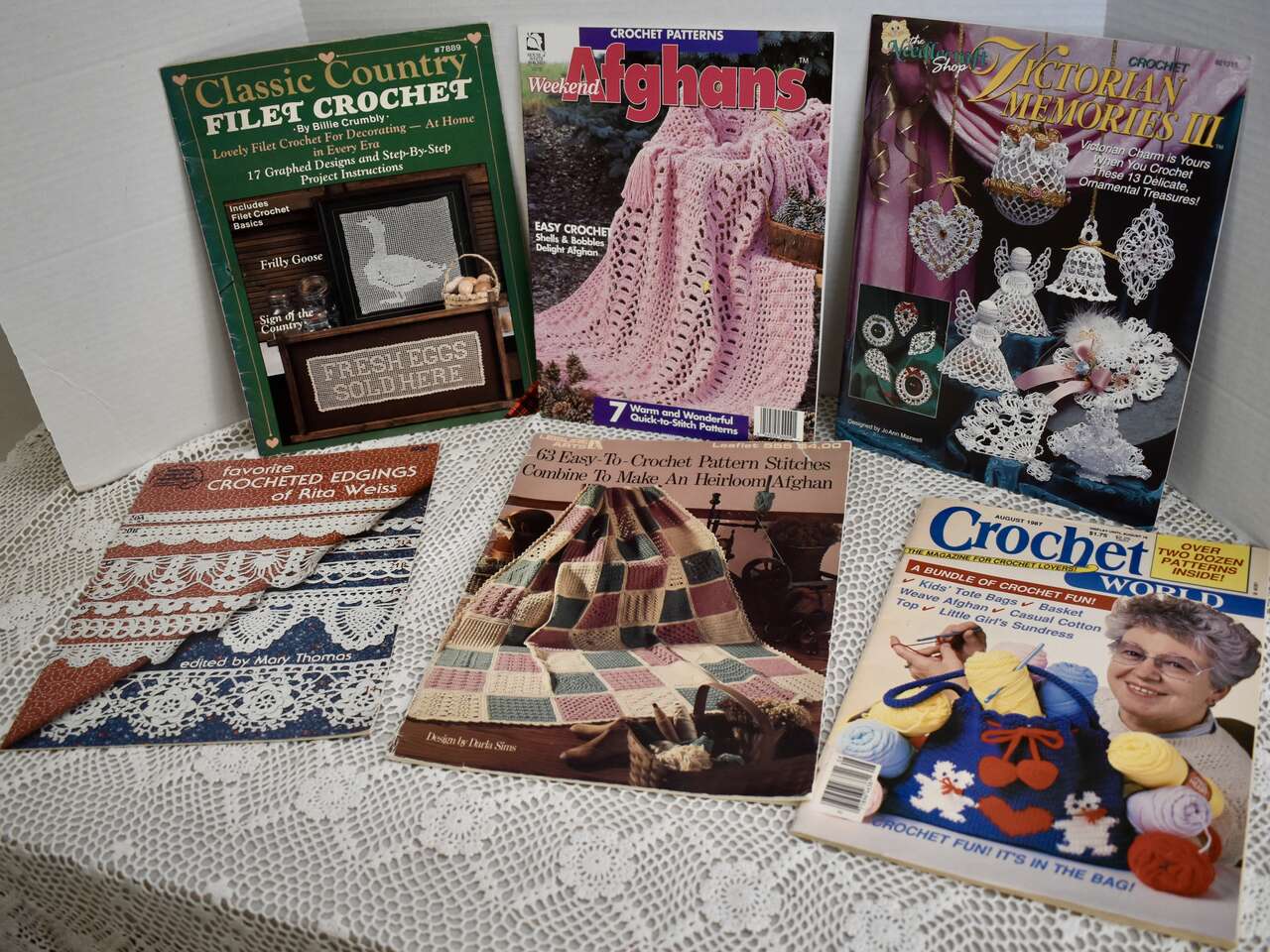Several Really Nice Crochet Booklets Filled With Lots Of Fun Photos And Great Instructions And Ideas