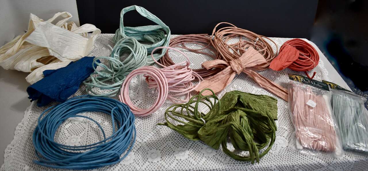 Lot Of Several Yards And Colors Of Very Beautiful Vintage Paper Ribbon For Making Fun Ribbons And Bows And Fun Decor