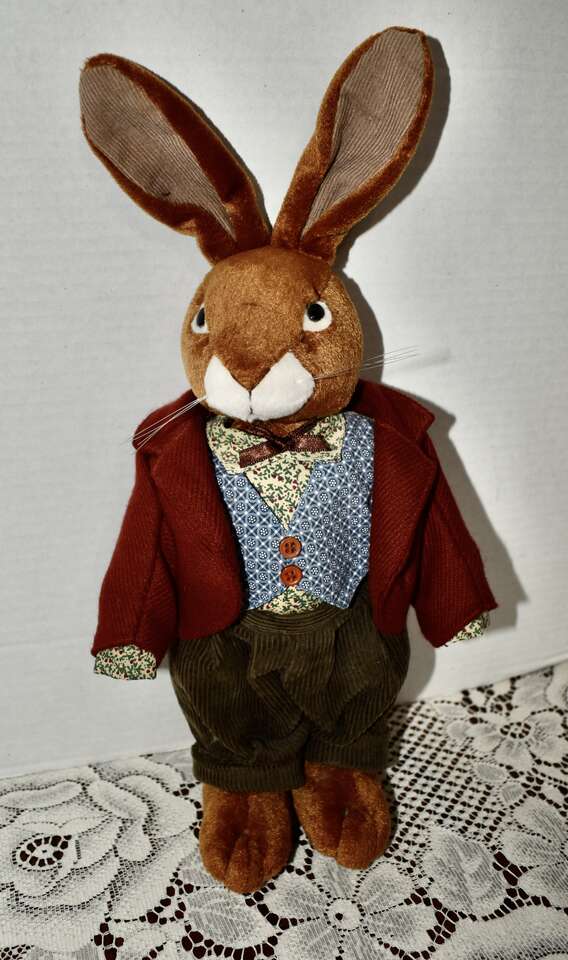 A 15 Inches Tall Really Sweet Beatrice Potter Type Dressed Rabbit Doll