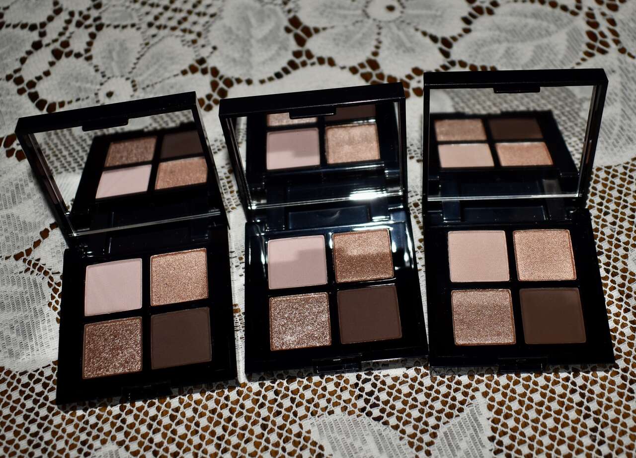 TWO (2) Separate New Beautiful Lancome Eyeshadow Quad Palettes Sultry Sky Colors Each .20 Oz Size