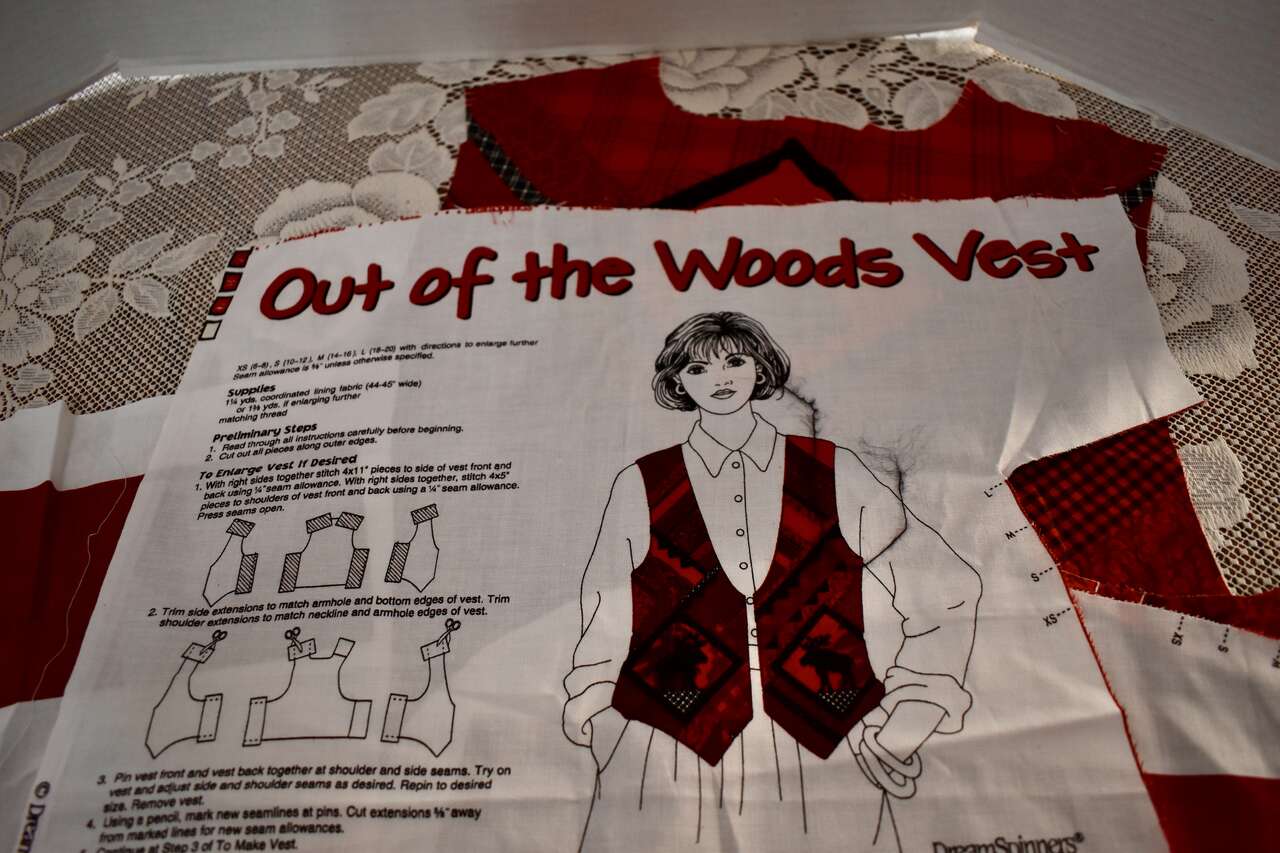 Fabric To Make A Really Fun “Out Of The Woods Vest” With Extension Fabric If Needed With Fun Moose And Trees Designs.