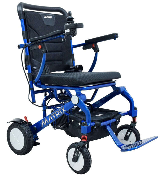 Matrix Ultra Carbon Fiber Power Wheelchair Caribbean Blue