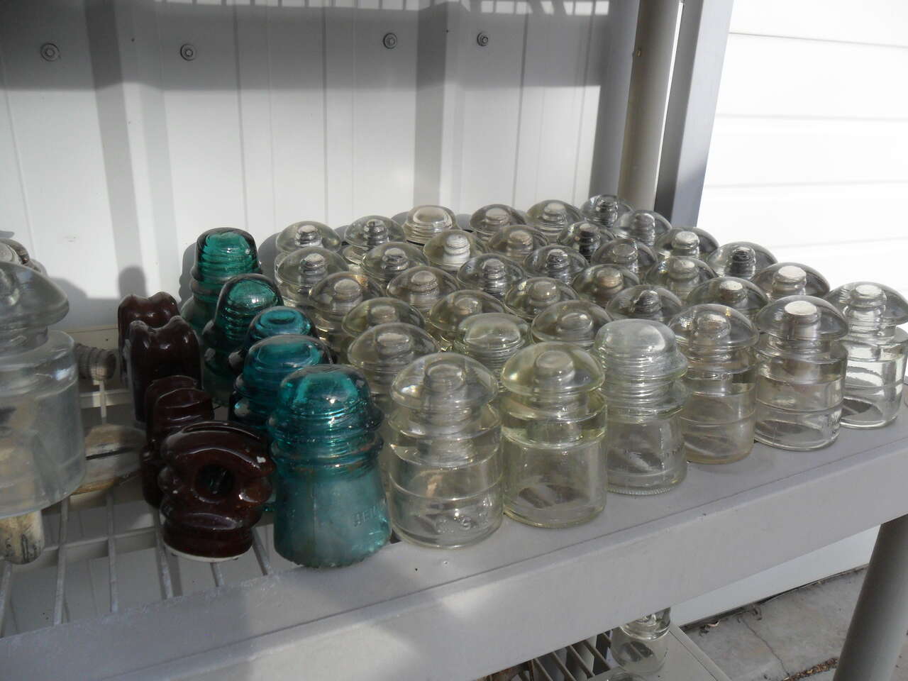OLD  GLASS INSULATORS