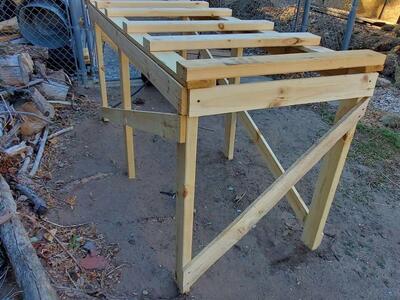 Frame to build a new bench