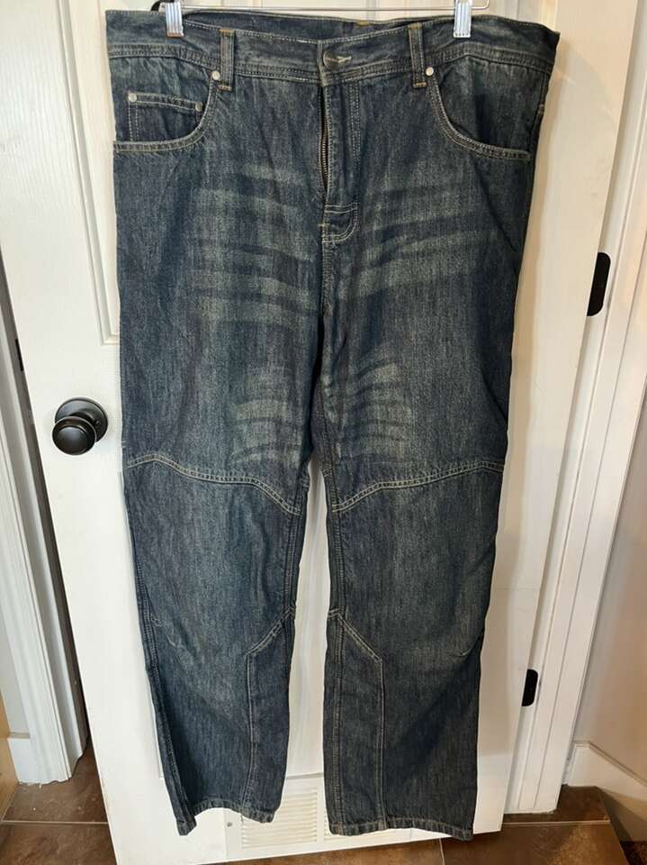 IRON WORKERS DENIM RIDING PANTS (size 38x32)