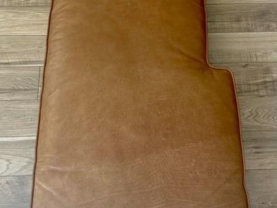 west elm hamilton leather chaise cushion