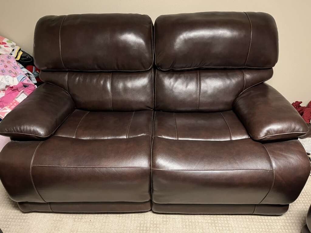 Brand New Small Leather Couch