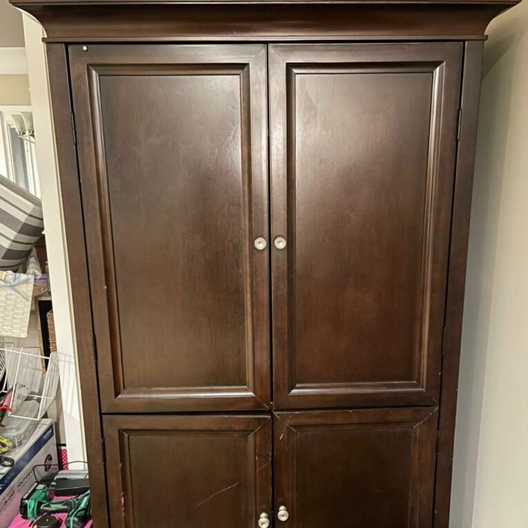 Armoire-Style Desktop Computer Office Cabinet