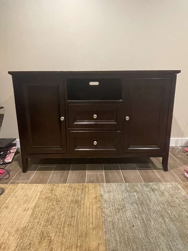 Dark Wooden TV Stand/Media Center