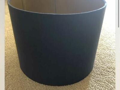 Navy And White Round Lampshades