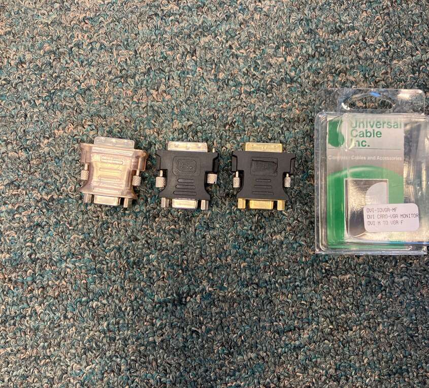 3 DVI To VGA Connectors Computer Monitors