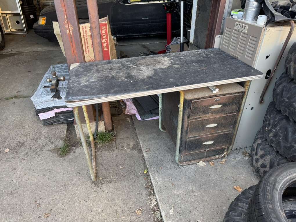 Old Metal Desk