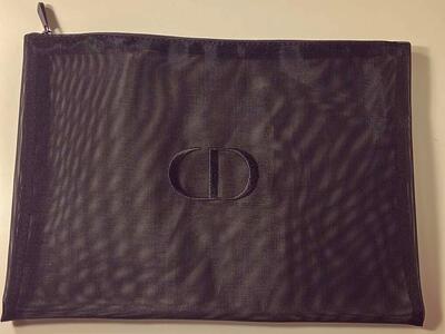 DIOR New Black mesh Large clutch