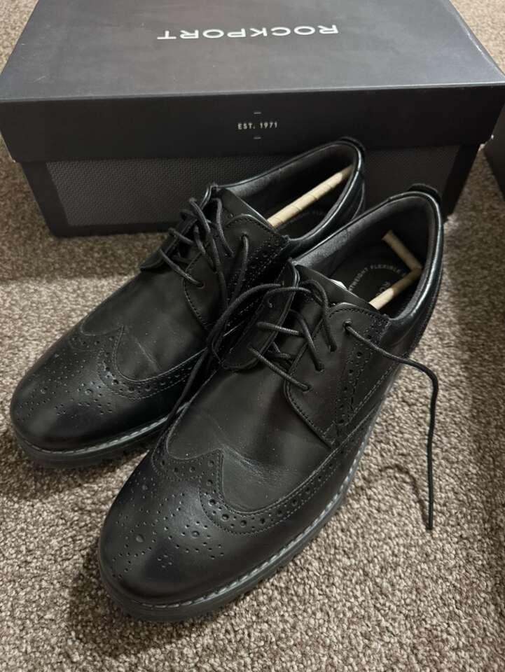 Black Rockport Wingtip