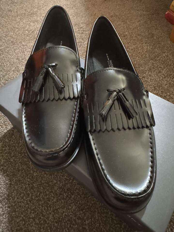 Black Rockport Loafer Tassle