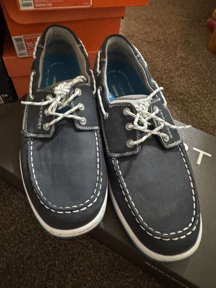 Blue Leather Suade Rockport Loafer
