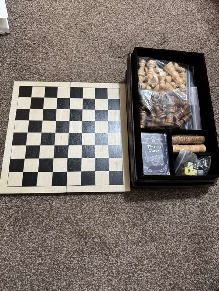 Checkers, Chess, Cards, Backgammon
