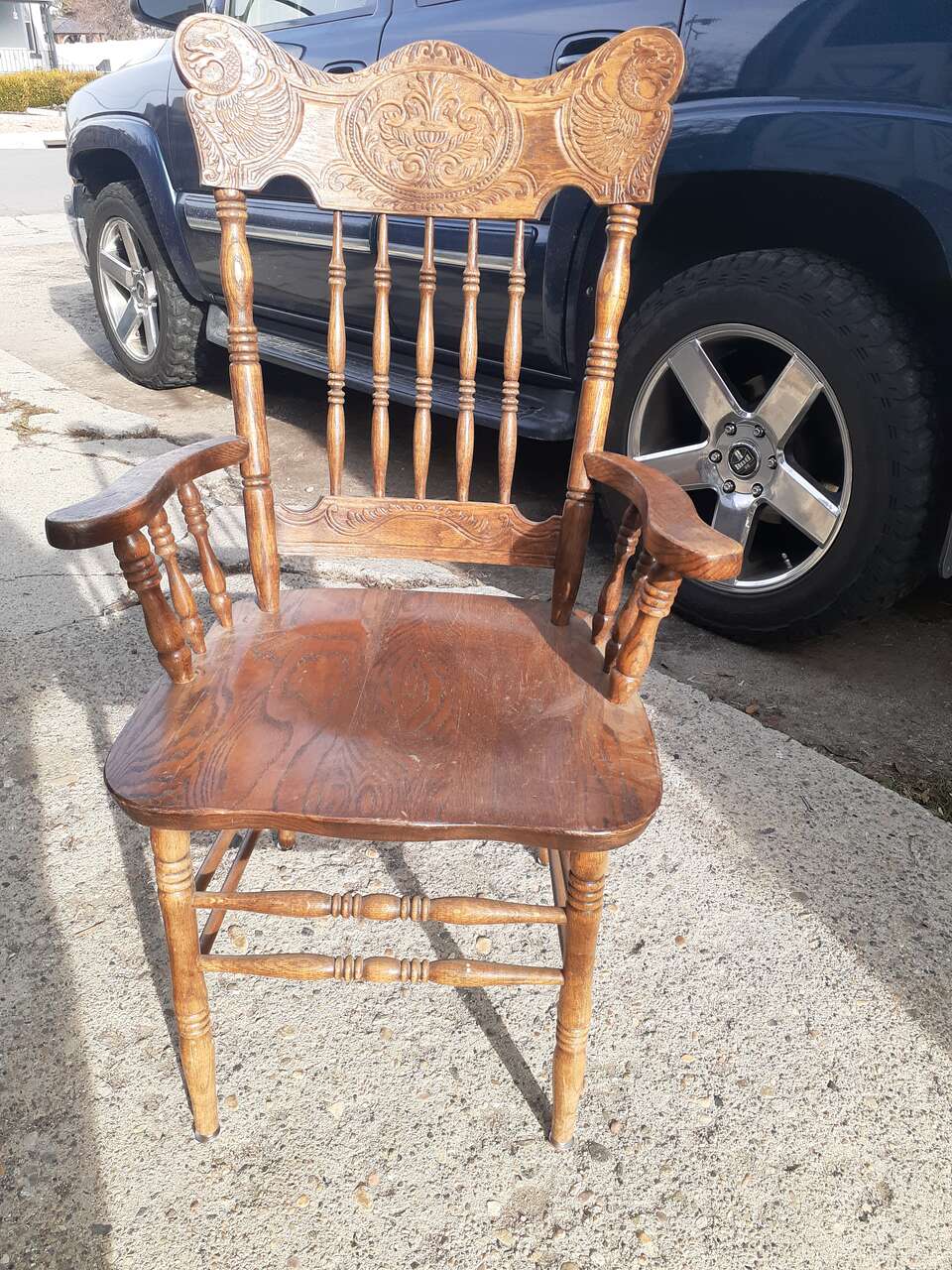 6 Solid Oak Dining Chairs Furniture