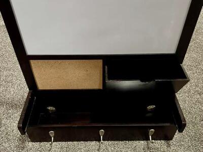 Wood Office Organizer, Mail, Keys, White Board,