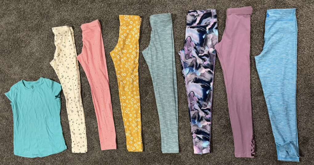 14-16 XL girls youth cute leggings&1shirt