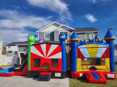 House of the rising fun! Bounce
house with slide a