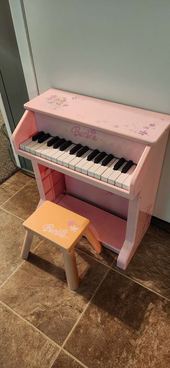 Barbie Schoenhut Style Upright Pink Piano Vintage Fun Sound