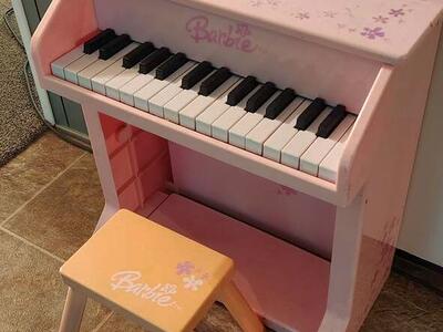 Barbie Schoenhut Style Upright Pink Piano Vintage Fun Sound