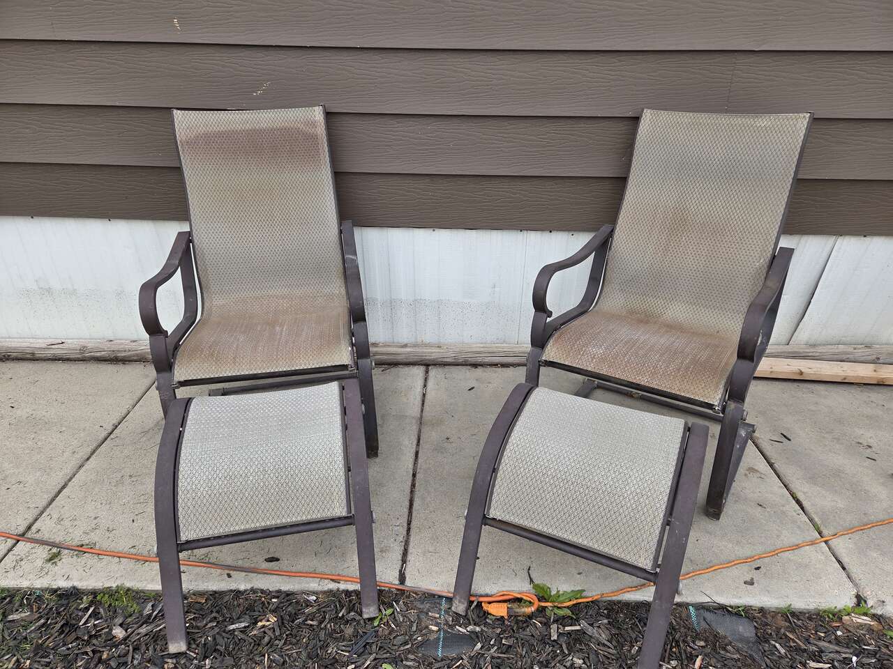 Patio outdoor rocker chair with stool $50 each