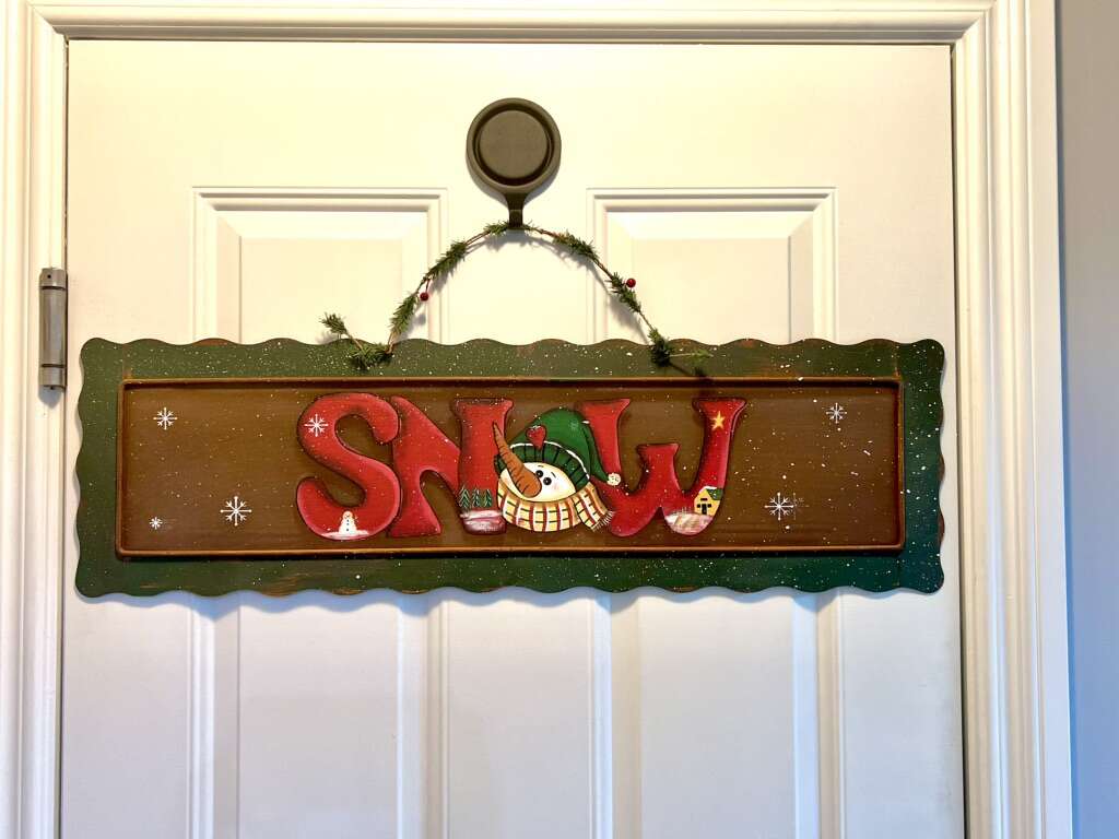 Christmas/Winter Metal Snow Sign