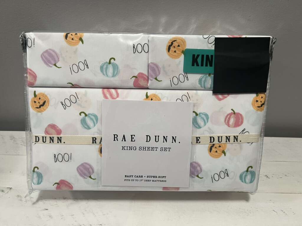 Halloween Rae Dunn 4 Piece King Sized Sheets