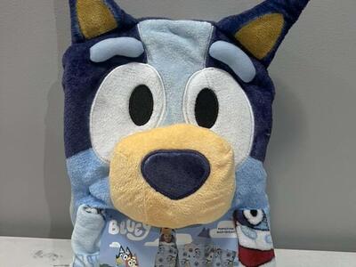 Christmas Bluey & Bingo Hooded Throw
