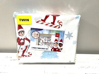 Christmas Elf On The Shelf Twin Sheets