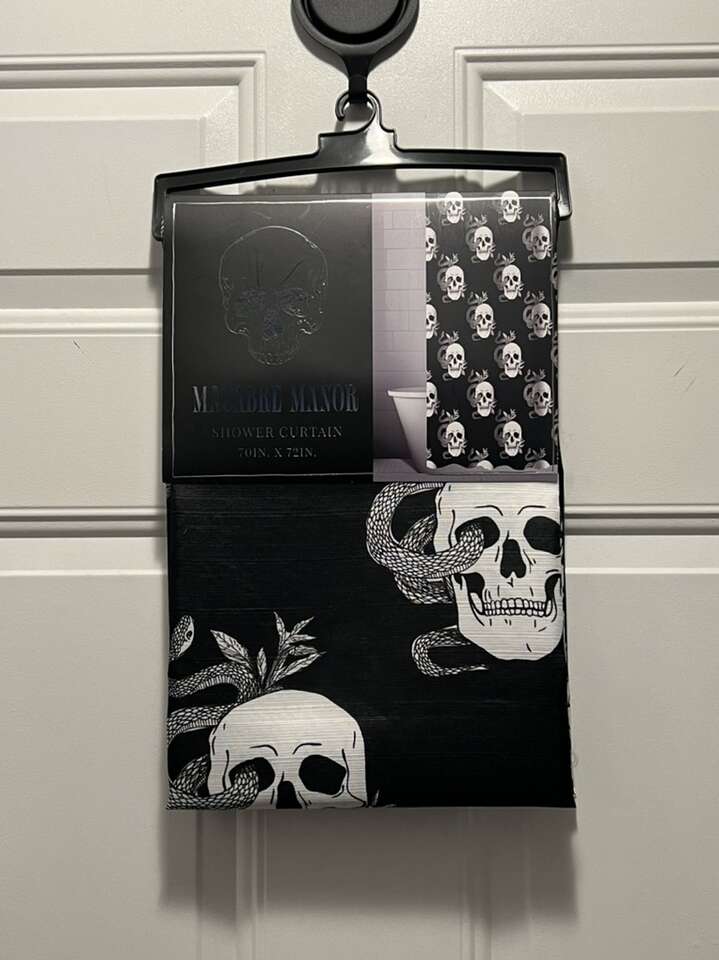 Halloween Skull/Snakes Shower Curtain