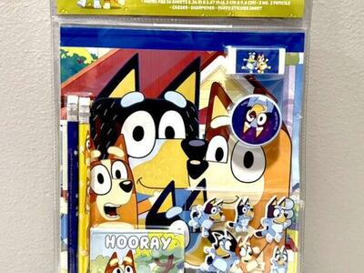 Christmas Bluey 7 Piece Stationary Set