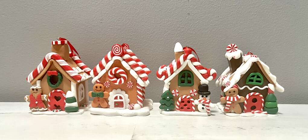 Christmas Gingerbread House Ornaments 2 Sets Avail