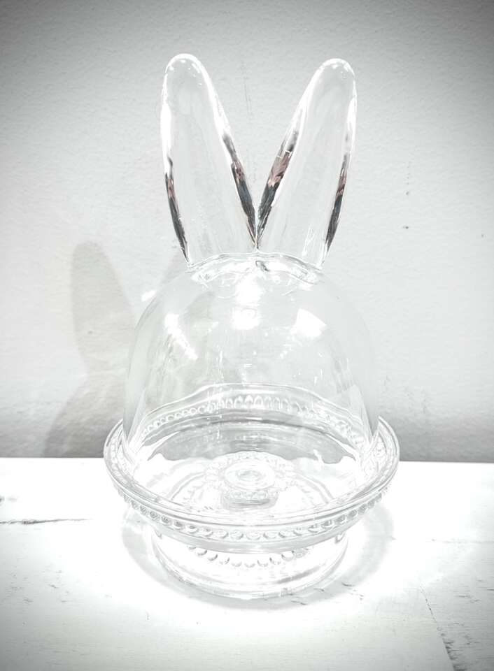 Easter Bunny Mini Dessert Glass Dome With Base