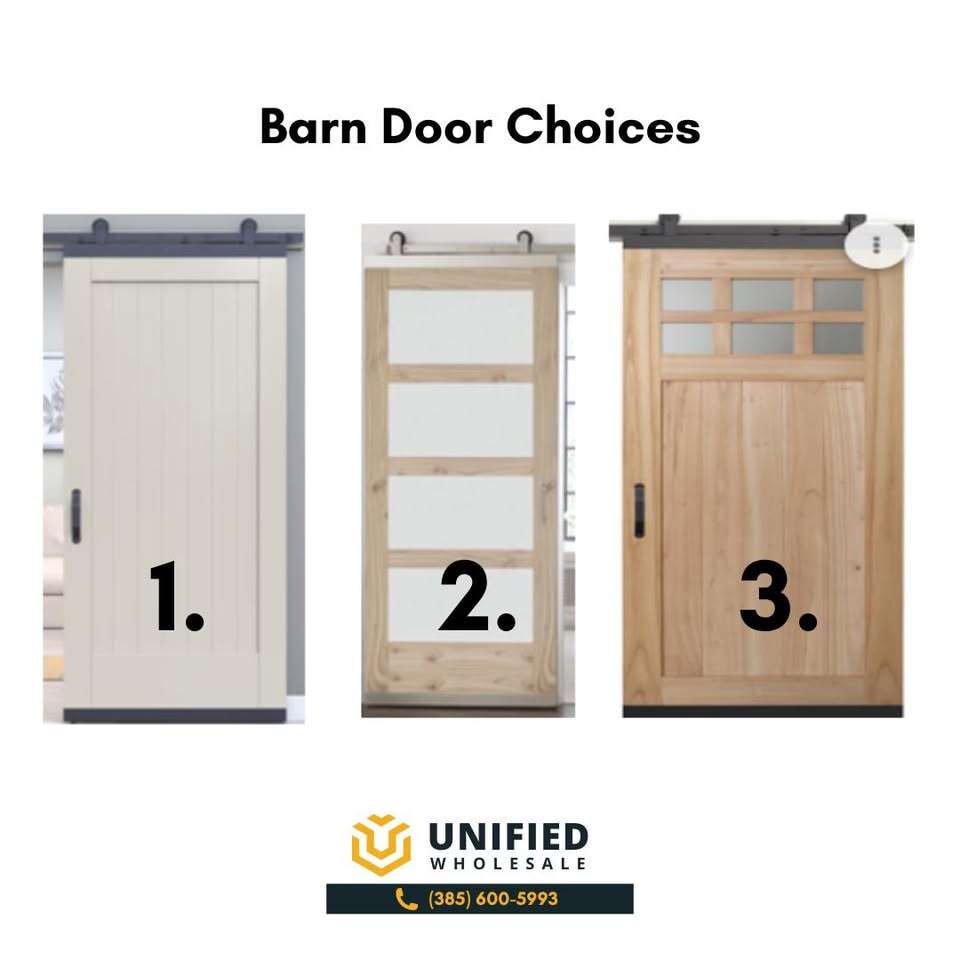 Barn Door Kit (includes hardware) Farmhouse Sliding Barn Door 3 Styles to choose from $150 each | Ogden