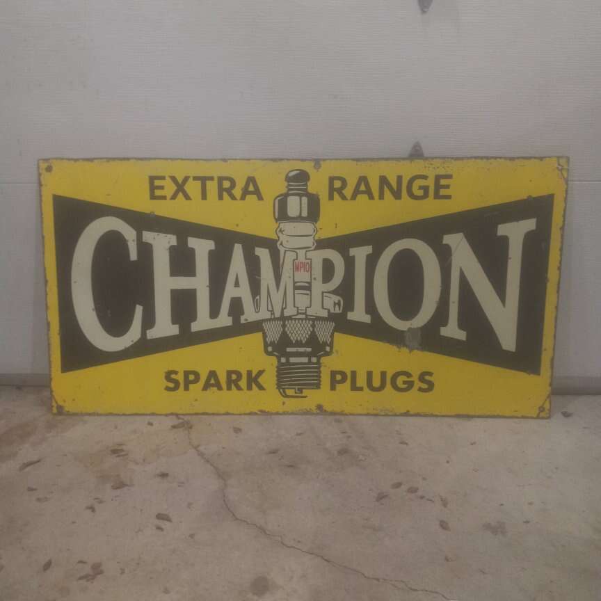 CHAMPION SPARK PLUGS SIGN