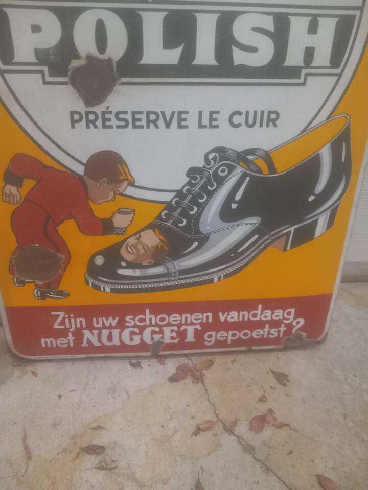 NUGGET SHOE POLISH PORCELAIN SIGN