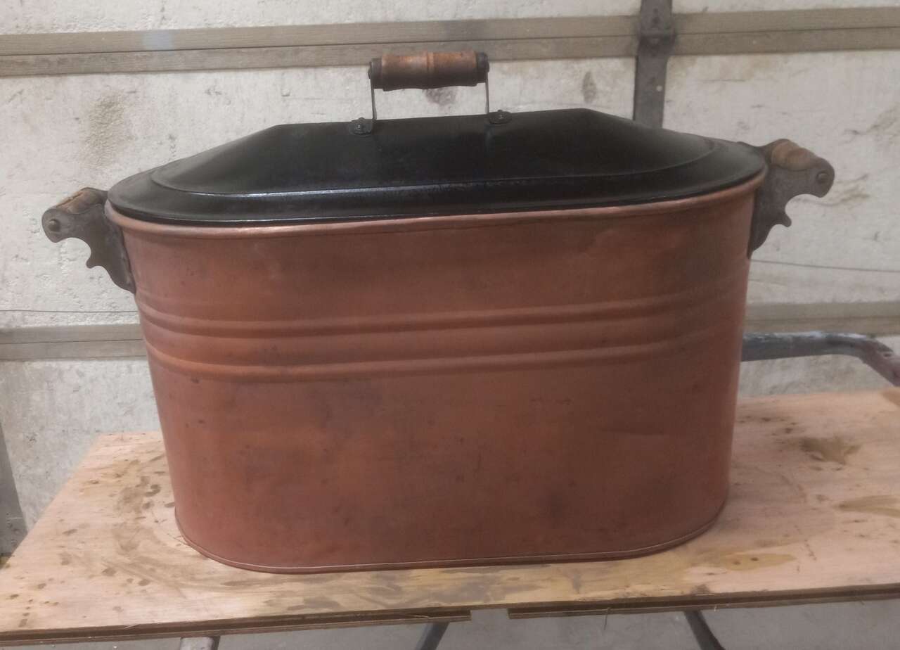OLD COPPER WASH BOILER